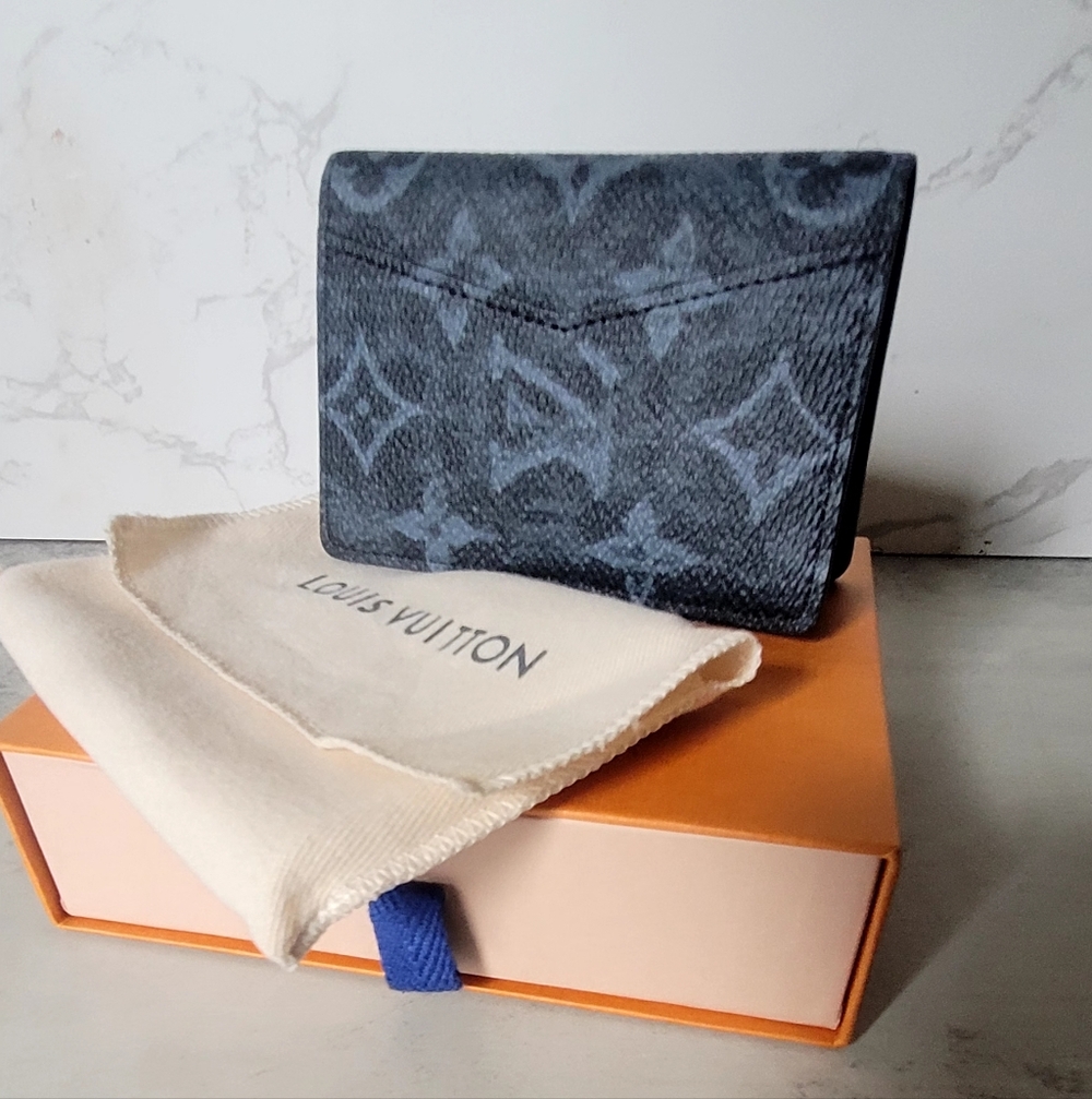Louis Vuitton Monogram Eclipse Small Wallet in Black and Charcoal